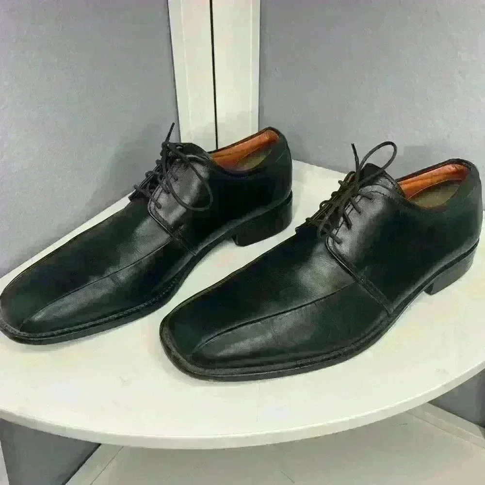 Men’s Gordon Rush Sz 9. 5 Black Dress Shoes Made in Italy Leather